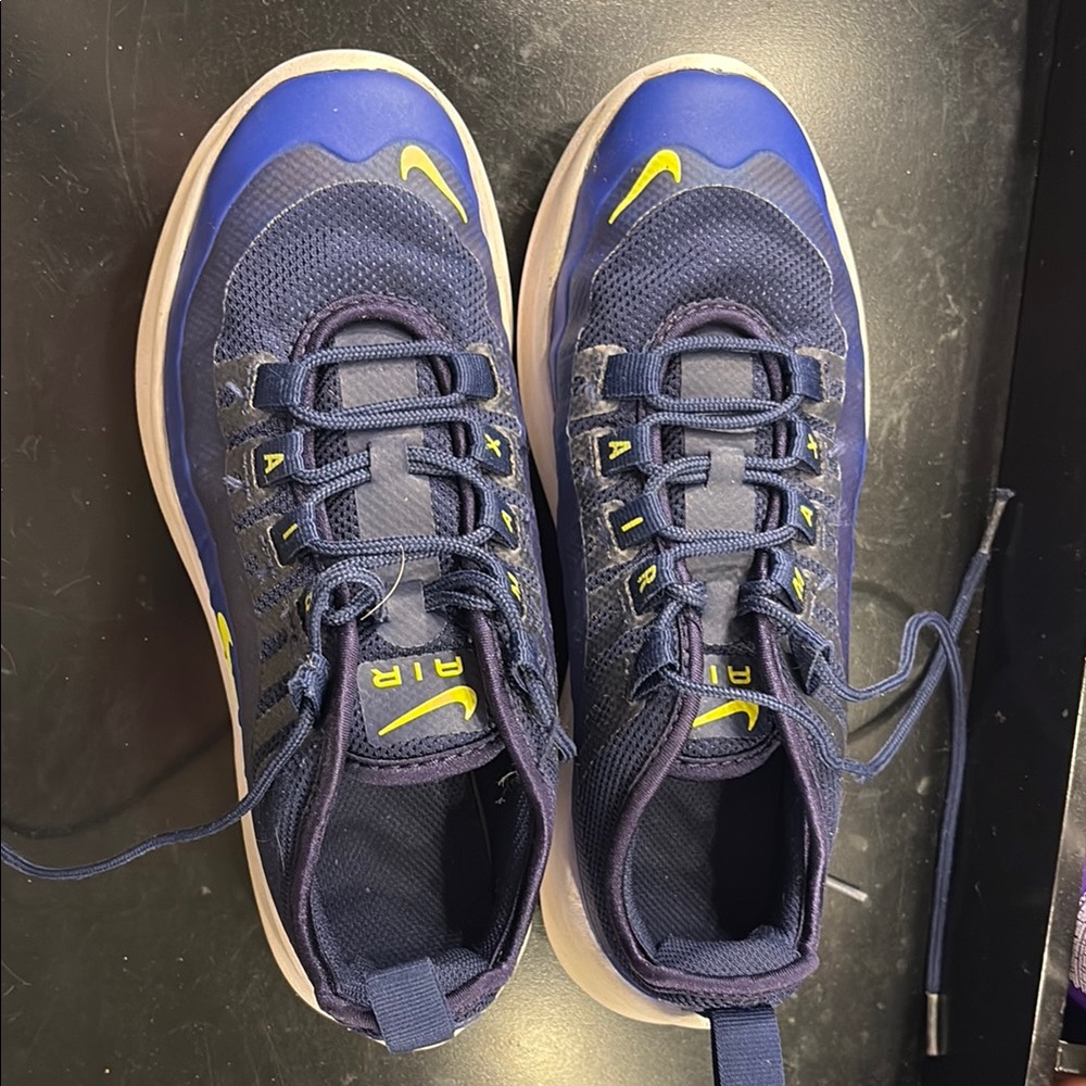 Nike air max big boys Blue white running shoes